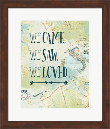 Framed Map Sentiments III Print