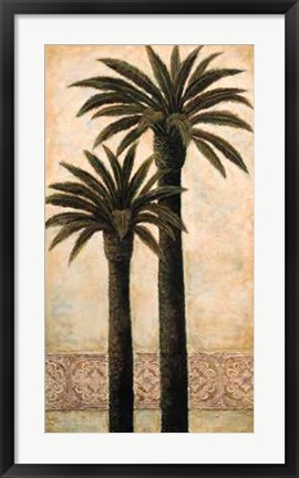 Framed Silhouette Palms II Print