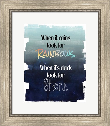 Framed Look for Rainbows Print