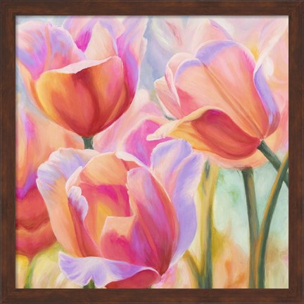 Framed Tulips in Wonderland II Print