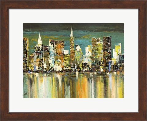 Framed Le Mille Luci di New York Print