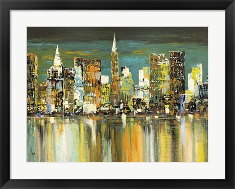 Framed Le Mille Luci di New York Print