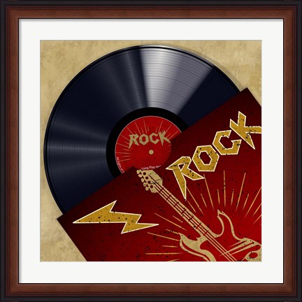 Framed Vinyl Club, Rock Print