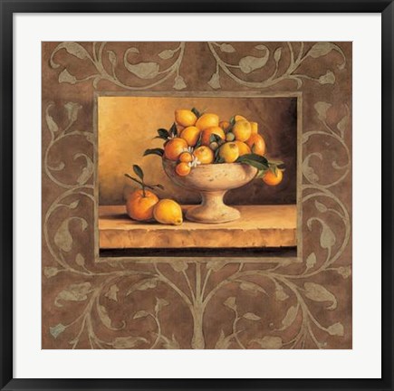 Framed Andres Gonzales - Oranges and Lemons Size 27.5x27.5 Print