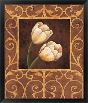 Framed Ornamental Tulips Print