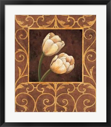 Framed Ornamental Tulips Print