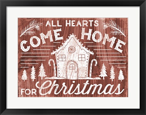 Framed Rustic Holiday IV Print