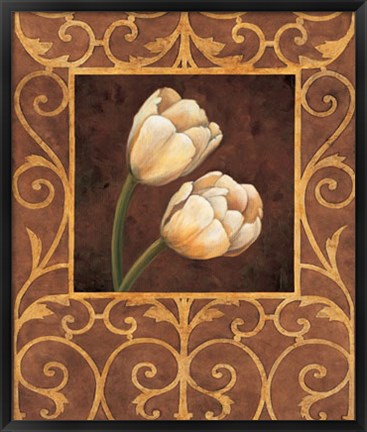 Framed Ornamental Tulips Print