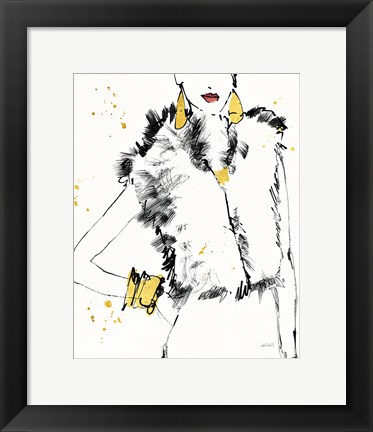 Framed Fashion Strokes IV Print