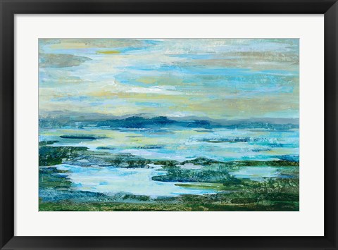 Framed Northern Lake Green Print