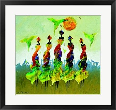 Framed Flexible Figures 1 Print