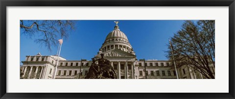 Framed Statue at Mississippi State Capitol, Jackson, Mississippi Print