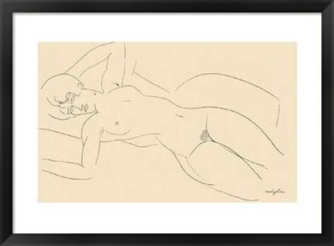 Framed Nudo Disteso Print