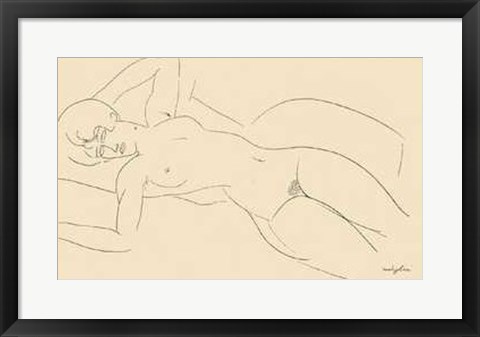 Framed Nudo Disteso Print