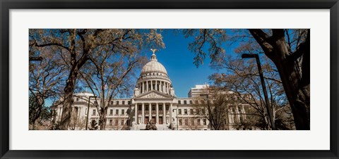 Framed Statue outside Mississippi State Capitol, Jackson, Mississippi Print