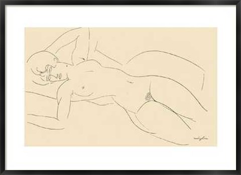 Framed Nudo Disteso Print