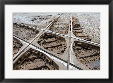 Framed Mississippi, Corinth Crossroads Museum Rail track crossing Print