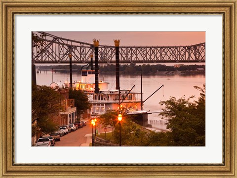 Framed Mississippi, Natchez Under the Hill, Isle of Capri Print