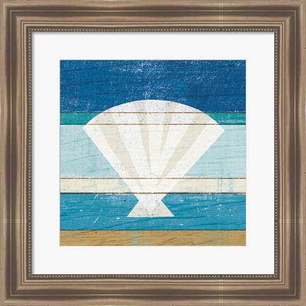 Framed Beachscape Shell Print