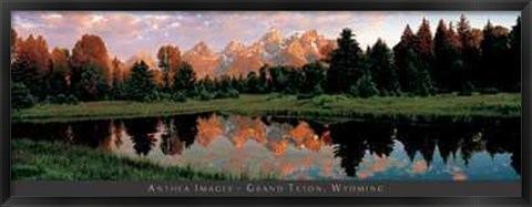 Framed Anonymous - Grand Teton Size 54.5x19 Print