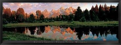 Framed Anonymous - Grand Teton Size 54.5x19 Print