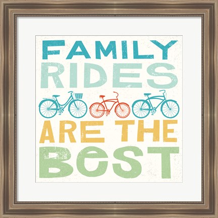 Framed Lets Cruise Family Rides I Print