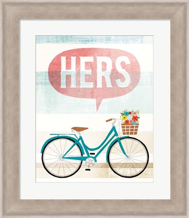 Framed Beach Cruiser Hers II Print