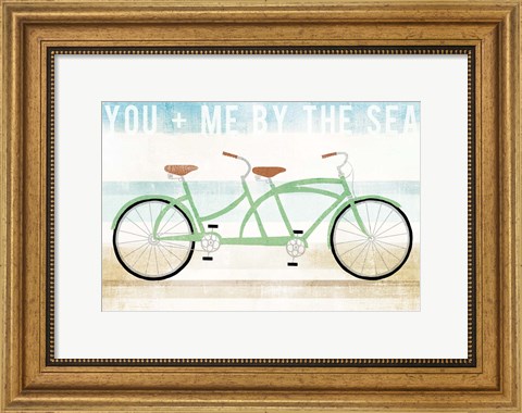 Framed Beach Cruiser Tandem Print