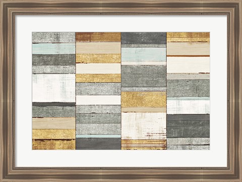 Framed Beachscape I Gold Neutral Print