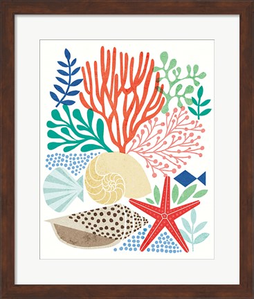 Framed Under Sea Treasures VI Print