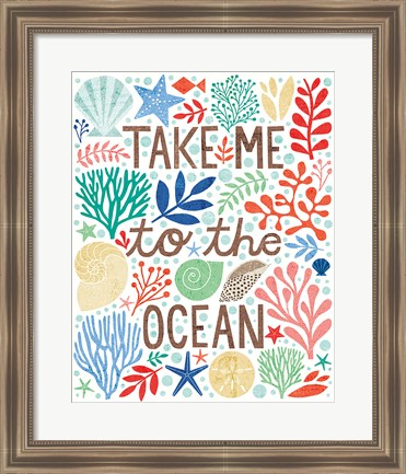 Framed Under Sea Treasures IV Print