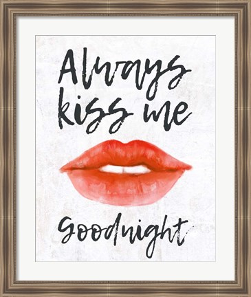 Framed Lips - Kiss Me Goodnight Print