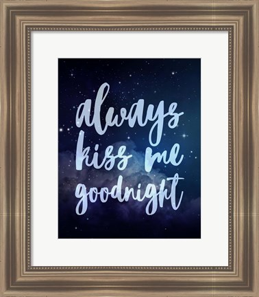 Framed Stellar - Kiss Me Goodnight Print