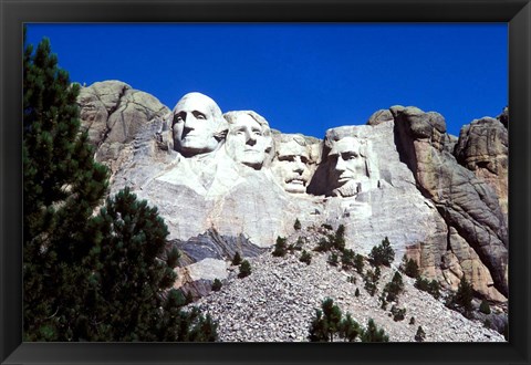 Framed Mt Rushmore Presidents, South Dakota Print