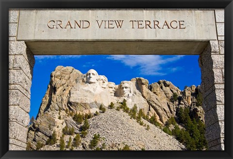 Framed Grand View Terrace, Mount Rushmore Print