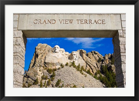 Framed Grand View Terrace, Mount Rushmore Print