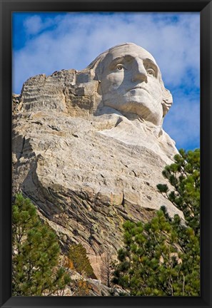 Framed George Washington, Mount Rushmore, South Dakota Print