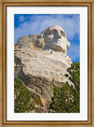 Framed George Washington, Mount Rushmore, South Dakota Print