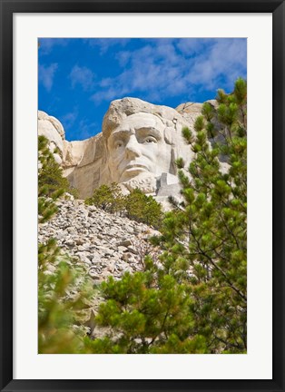 Framed Abraham Lincoln, Mount Rushmore, South Dakota Print