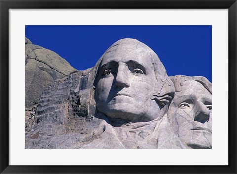 Framed Presidents Washington and Jefferson, Mount Rushmore, South Dakota Print