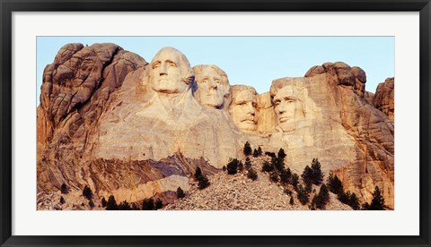 Framed View of Mount Rushmore, South Dakota Print