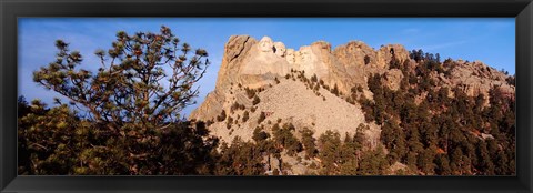 Framed View of Mount Rushmore National Memorial, Keystone, South Dakota Print