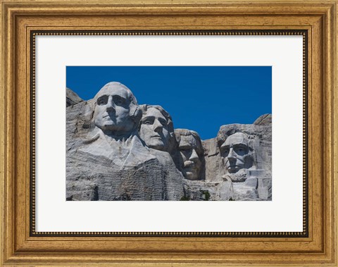 Framed Blue Skies over Mount Rushmore, South Dakota Print