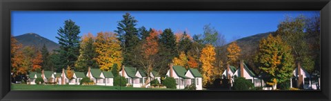 Framed Cottages on a hill, Franconia Notch State Park, White Mountain National Forest, New Hampshire Print