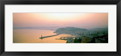 Framed Sunset Cote d&#39;Azur Nice France Print