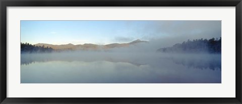 Framed Lake with mountain range in the background, Chocorua Lake, White Mountain National Forest, New Hampshire Print