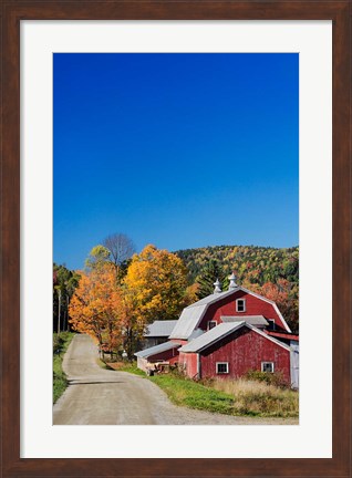 Framed Rural barn in autumn, New Hampshire Print