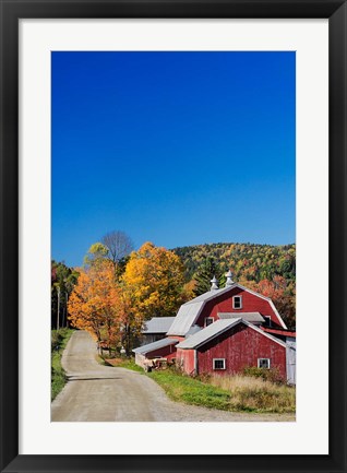 Framed Rural barn in autumn, New Hampshire Print