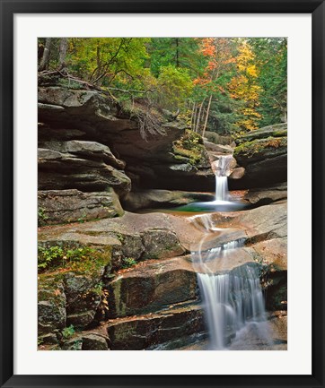 Framed Sabbady Falls,White Mountains National Forest New Hampshire Print