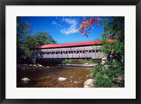 Framed Covered Albany Bridge Over the Swift River, New Hampshire Print